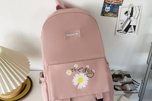 Рюкзак школьный для девочки Fashion Chamomile 42x28 см Пудровый (SK001641)