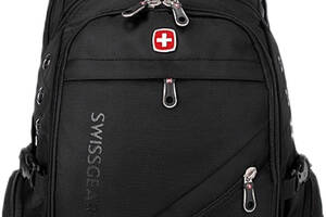 Рюкзак SwissGear с отделением для ноутбука и чехлом от дождя 35 л Черный + Экшн камера SportCam А7 Sport с водонепрон...