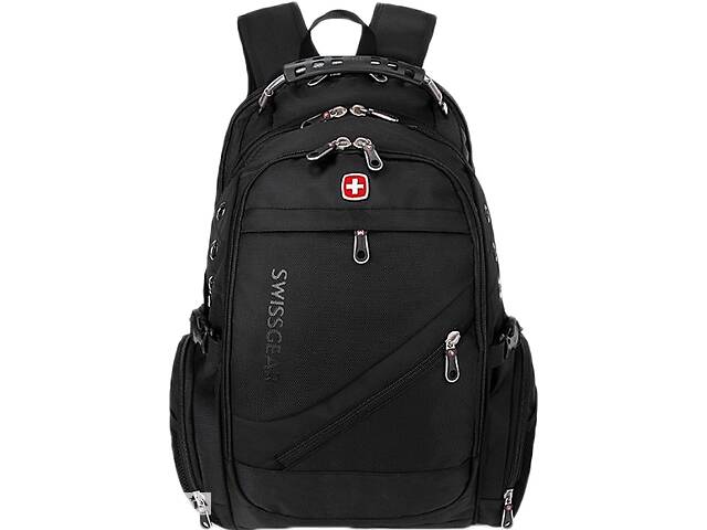 Рюкзак SwissGear с отделением для ноутбука и чехлом от дождя 35 л Черный + Экшн камера SportCam А7 Sport с водонепрон...