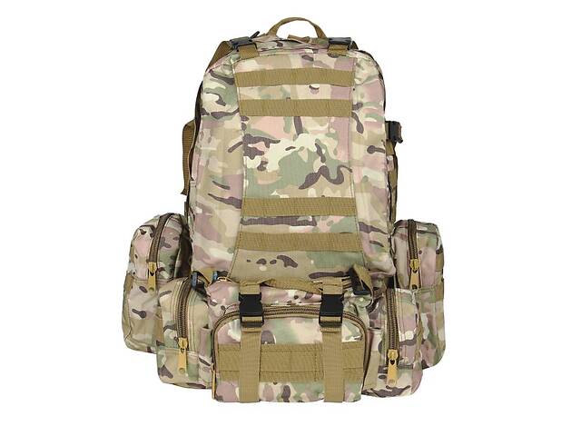 Рюкзак тактический +3 подсумка AOKALI Outdoor B08 75L Camouflage CP с объемными карманами на молнии