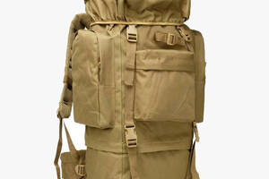 Рюкзак тактический AOKALI Outdoor A21 65L Sand мужской крепление Molle