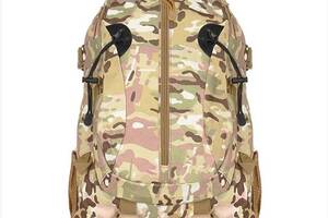Рюкзак тактический AOKALI Outdoor A57 36-55L Camouflage ACU с вентиляцией спины и сеткой для бутылки воды