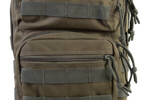 Рюкзак тактический однолямочный Kombat UK Mini Molle Recon Shoulder Bag 10л Оливковый (1000-kb-mmrsb-olgr)