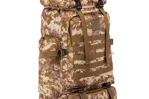 Рюкзак тактический рейдовый SP-Sport TY-9188 размер 58х34х17см 35л Камуфляж коричневый