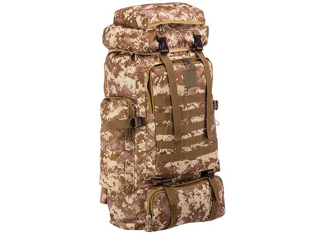 Рюкзак тактический рейдовый SP-Sport TY-9188 размер 58х34х17см 35л Камуфляж коричневый
