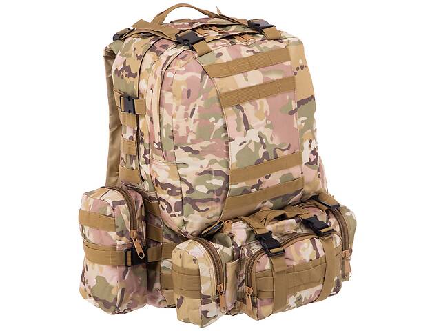 Рюкзак тактический рейдовый SP-Sport ZK-5504 50х34х15+10 см 55 л Камуфляж Multicam