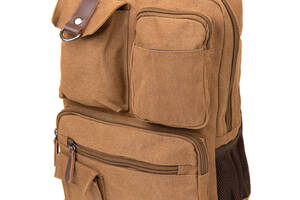 Рюкзак текстильный дорожный Vintage 20619 Коричневый 30х42х15 см