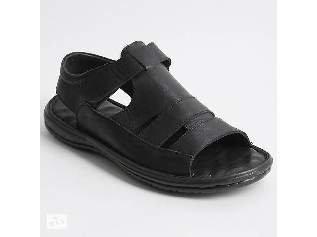 Сандалии мужские кожаные 340507 р.40 (25) Fashion Черный