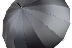 Семейный зонт-трость c большим куполом 114см на 16 карбоновых спиц от Frei Regen черный 02510-1