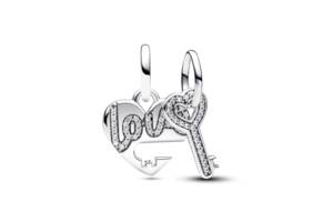 Серебряная бусина Pandora Сердце и ключ 793081C01