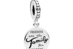 Серебряная подвеска-шарм Друзья это семья которую ты выбираешь сам Pandora 798124EN16