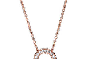 Серебряное колье Round Sparkle Halo Necklace