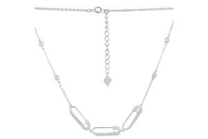 Серебряное колье SilverBreeze с фианитами (2128847) 420-460