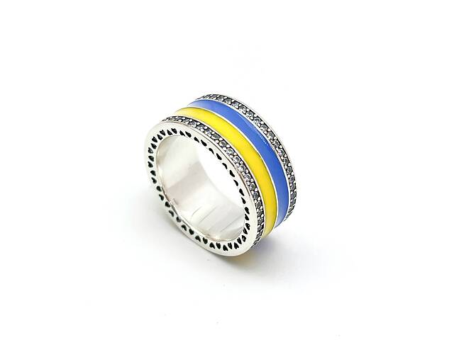 Серебряное кольцо HitSilver Флаг Украины 18