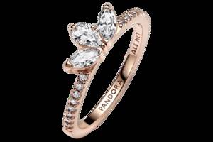 Серебряное кольцо Pandora 'Блестящий гербарий' 48
