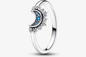 Серебряное кольцо Pandora 'Луна и звезды' 52