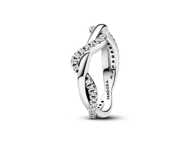 Серебряное кольцо Pandora Переплетенные волны 193098C01 50