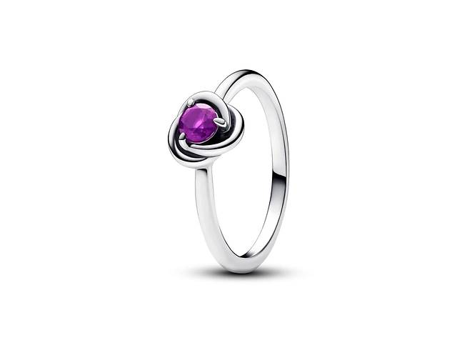 Серебряное кольцо Pandora 'Пурпурный круг вечности' 192993C02 50