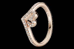 Серебряное кольцо Pandora Rose Блестящее сердце 189302C01 54
