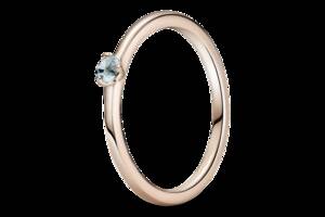 Серебряное кольцо Pandora Rose с голубым камнем 189259C02 56