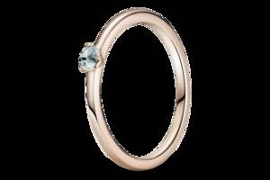 Серебряное кольцо Pandora Rose с голубым камнем 189259C02 58