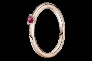 Серебряное кольцо Pandora Rose с красным камнем 189259C01 56