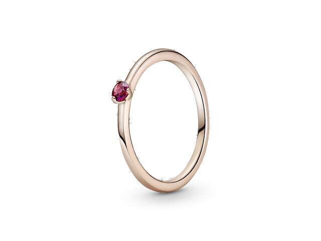 Серебряное кольцо Pandora Rose с красным камнем 189259C01 56