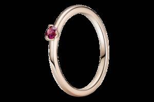 Серебряное кольцо Pandora Rose с красным камнем 189259C01