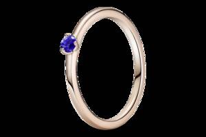 Серебряное кольцо Pandora Rose с небесно-синим камнем 189259C04 52