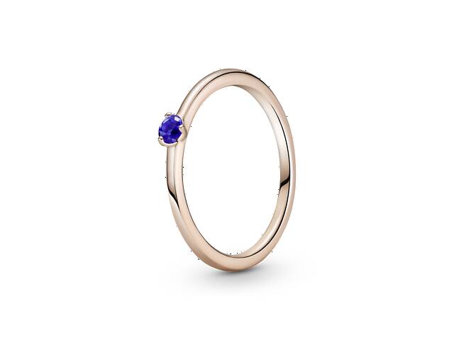 Серебряное кольцо Pandora Rose с небесно-синим камнем 189259C04 50