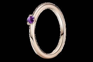 Серебряное кольцо Pandora Rose с пурпурным камнем 189259C06 50