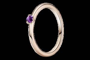 Серебряное кольцо Pandora Rose с пурпурным камнем 189259C06 52