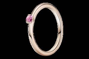 Серебряное кольцо Pandora Rose с розовым камнем 189259C03 52