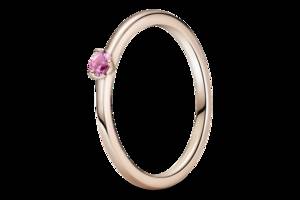 Серебряное кольцо Pandora Rose с розовым камнем 189259C03 54