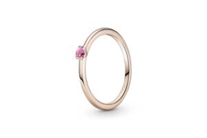 Серебряное кольцо Pandora Rose с розовым камнем 189259C03 56