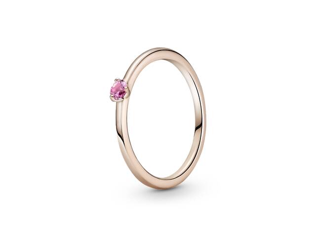 Серебряное кольцо Pandora Rose с розовым камнем 189259C03 56