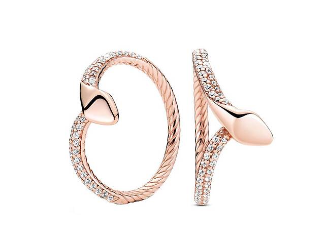 Серебряное кольцо Pandora Rose Sparkling Snake 189092C01 50