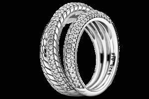 Серебряное кольцо Pandora с цепочным орнаментом 199083C01 50