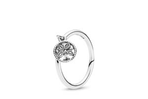 Серебряное кольцо Pandora replika Семейное дерево 197782CZ
