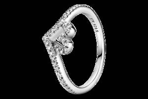 Серебряное кольцо Pandora Сияющее сердце 199302C01