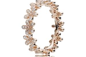 Серебряное кольцо Pandora Венок из маргариток 180934CZ 58
