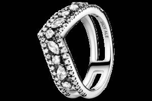 Серебряное кольцо Pandora Wishbone Маркиз 199095C01 54