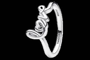 Серебряное кольцо Pandora Рукописная любовь 193058C00 52