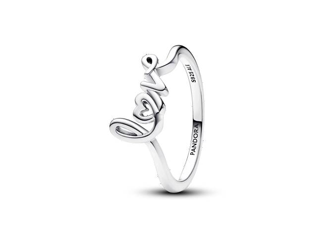 Серебряное кольцо Pandora Рукописная любовь 193058C00 56