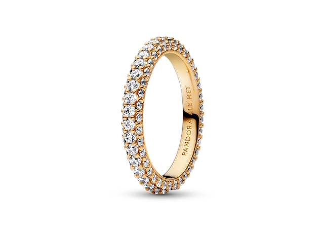 Серебряное кольцо Pandora 'Ряд паве' 50