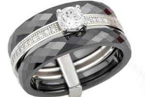 Серебряное кольцо Silver Breeze с керамикой 18 размер (0481685-18)