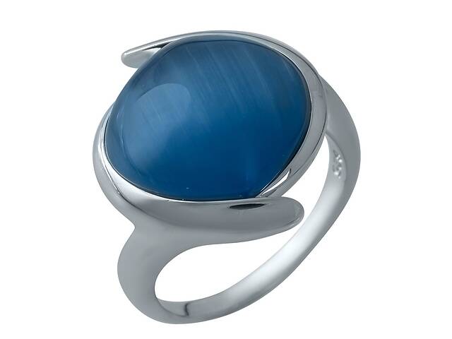 Серебряное кольцо Silver Breeze с кошачьим глазом 17 размер (1984550)