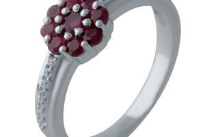 Серебряное кольцо SilverBreeze 2027768 с натуральным рубином 17.5
