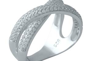 Серебряное кольцо SilverBreeze с фианитами (2001409) 16.5 размер