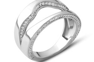 Серебряное кольцо SilverBreeze с фианитами (2031581) 18 размер
